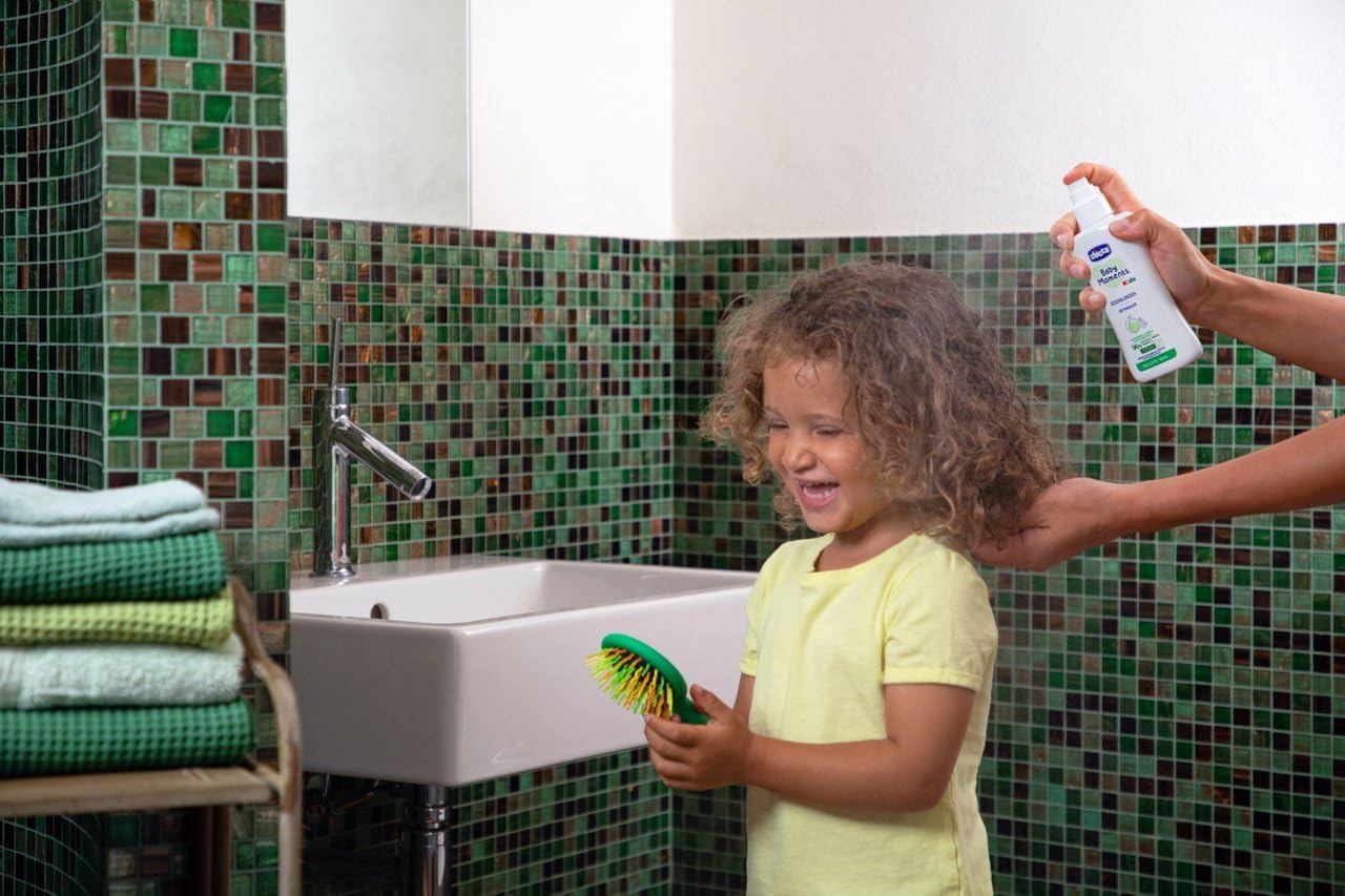 Brosse Démêlante Unisexe Chicco – Poils Ondulés & Miroir Intégré