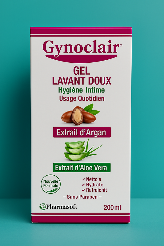 Gel Lavant Doux Gynoclair – Extrait d’Argan & Aloe Vera (200 ml)