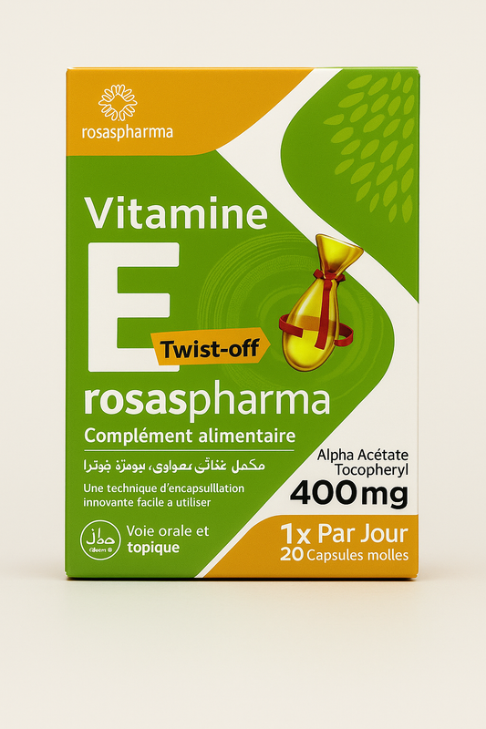 Vitamine E Twist-Off Rosaspharma – 400 mg Alpha-Tocophéryl